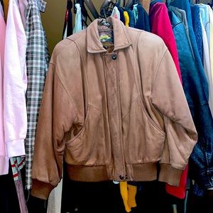 Mens vintage leather jacket 80s